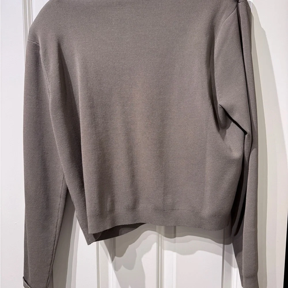 L'AGENCE Olive Cardigan with Gold Buttons - Picture 3 of 4